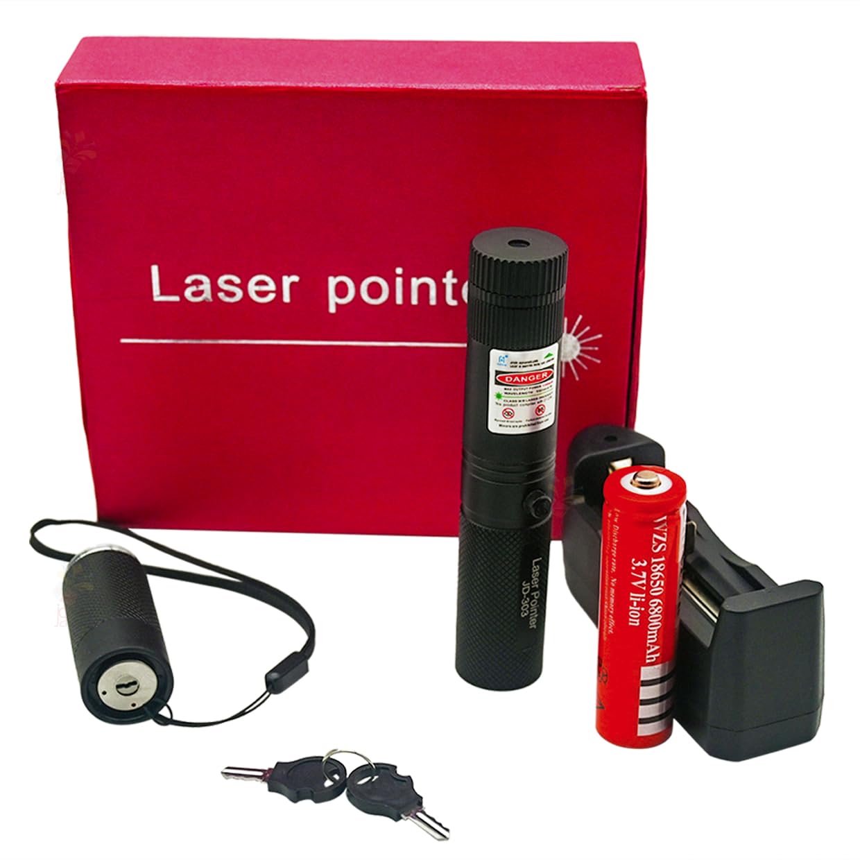 Rechargeable Red Laser Pointer – 2000m High-Power Beam for Presentations, Stargazing & Cat Play