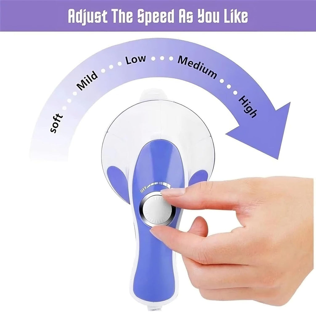 Relax Spin Tone Full Body Electric Massager Machine with 4 Massage Heads – Pain Relief for Back, Shoulder, Neck, Leg & Foot – Powerful Copper Motor, Sturdy Grip & Adjustable Speed