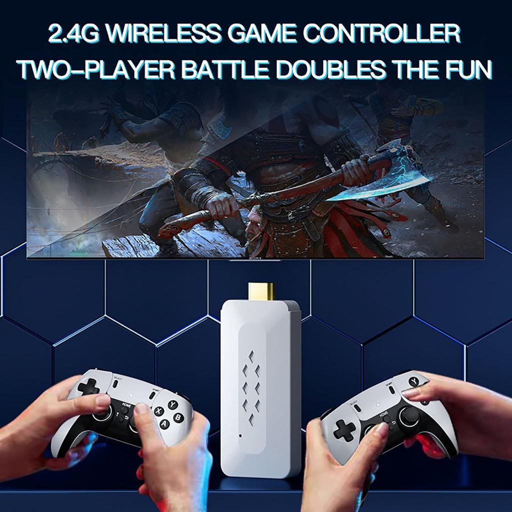 M22 Game Stick with 30,000+ Games & Dual Wireless Controller- Wireless HD, 52 Emulators, 30,000+ Games, 64GB, Classic Edition with Tekken Game