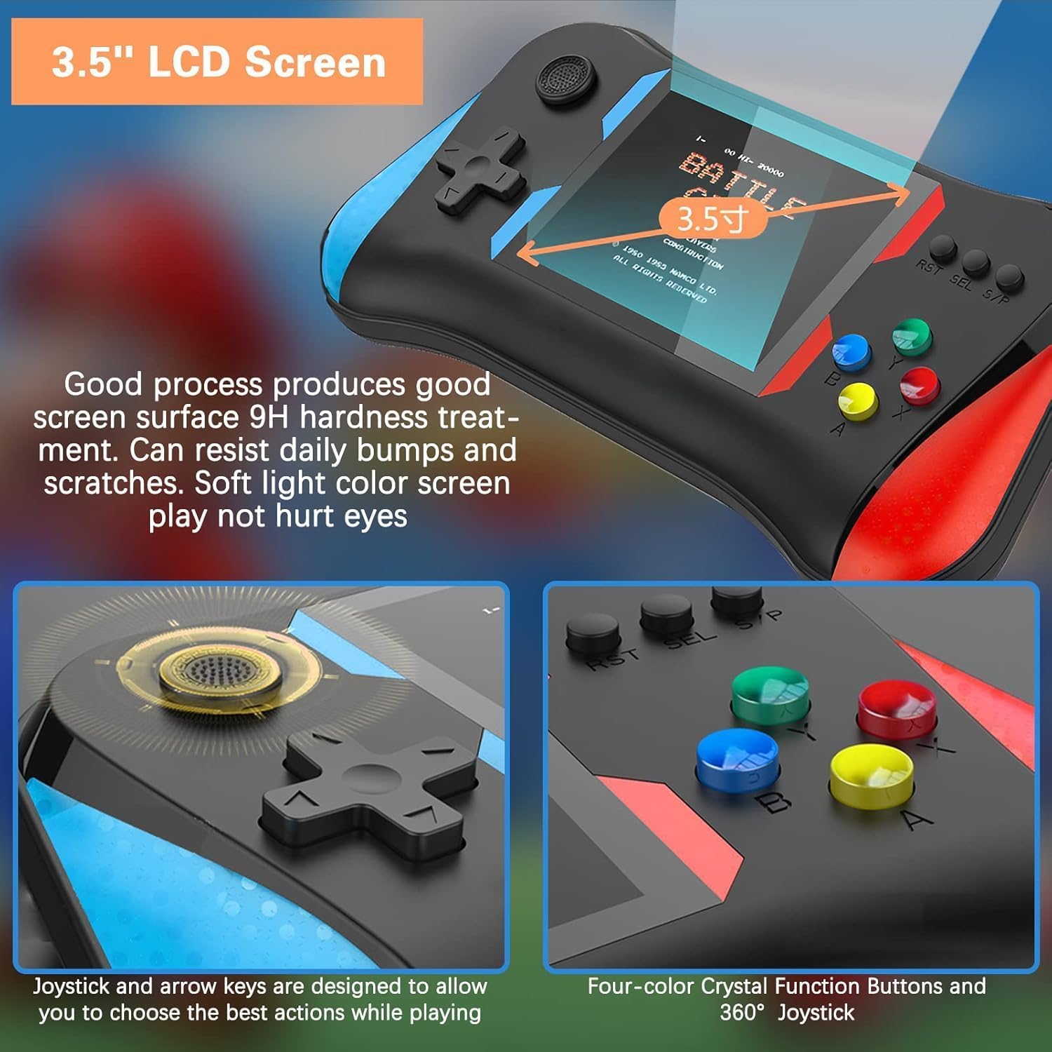 Video Games for Kids: X7M 500-in-1 Retro Video Game Console with TV Compatibility, Handheld Design, Dual Controller for 2-Player Mode, Perfect for Family Fun and Classic Gaming Experiences
