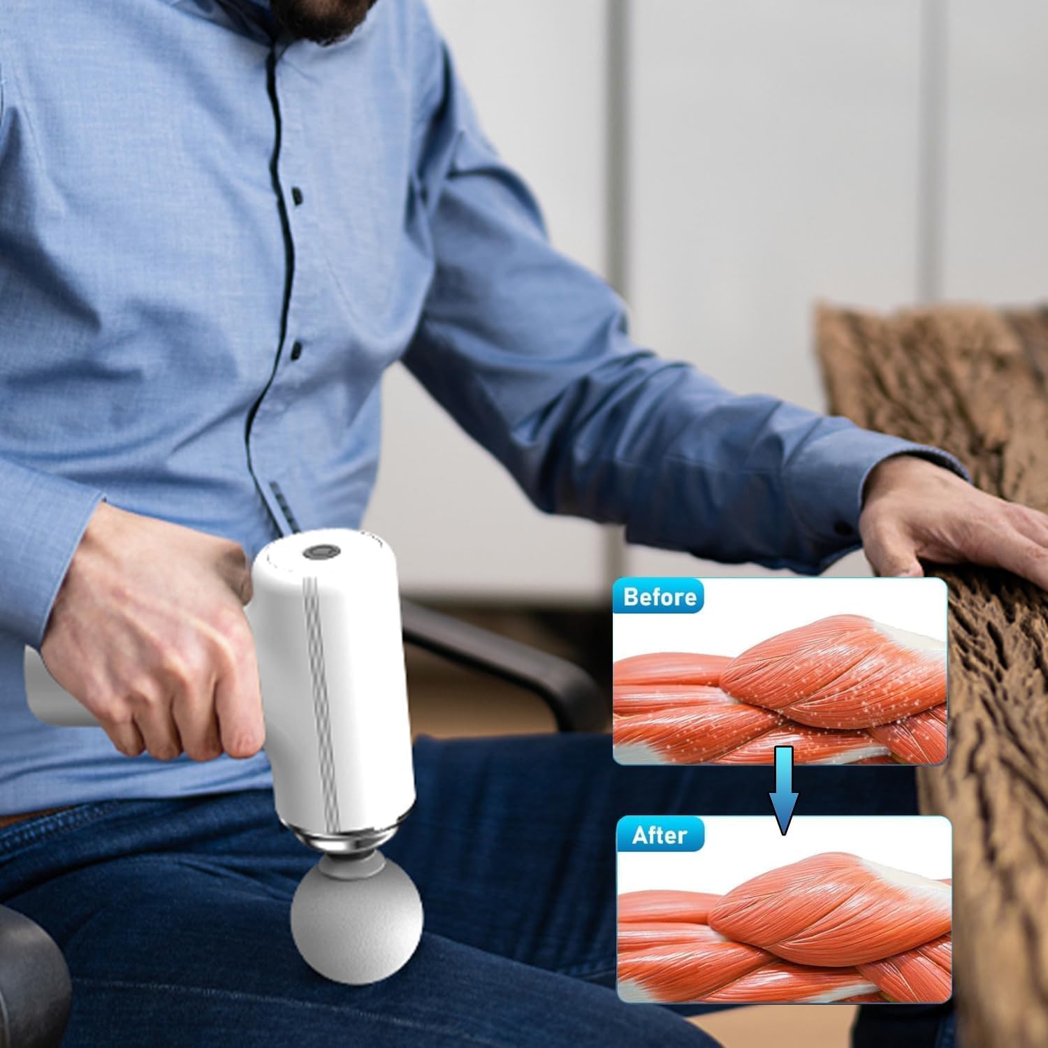 Mini Massager Machine for Pain Relief - Body, Neck, Shoulders, Back, Arms & Feet Massager- 6 Speed Settings | Type-C Charging