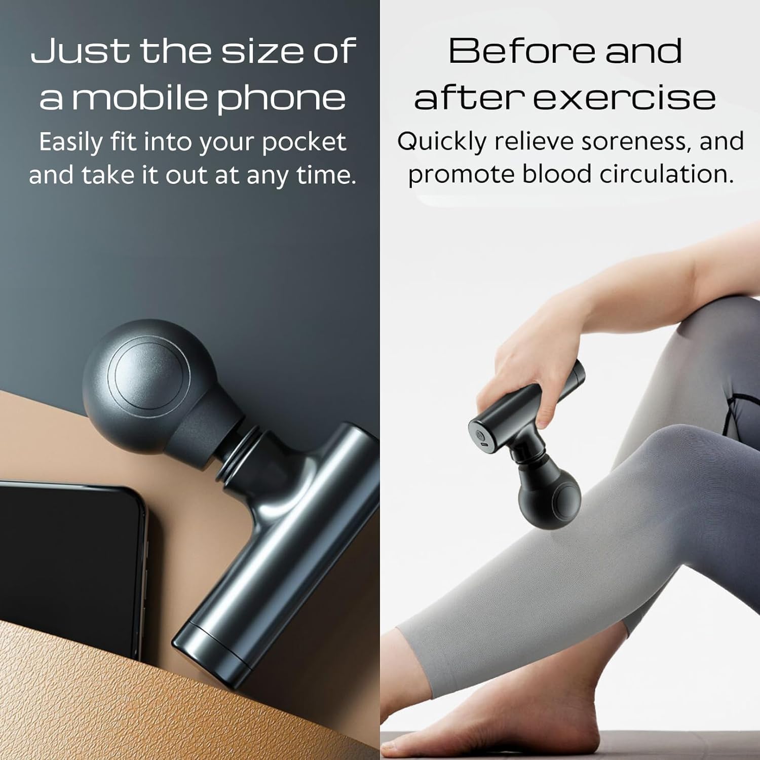 Handheld Vibrating Massage Gun – Deep Tissue Muscle Relief, Quiet Operation & Ergonomic Design