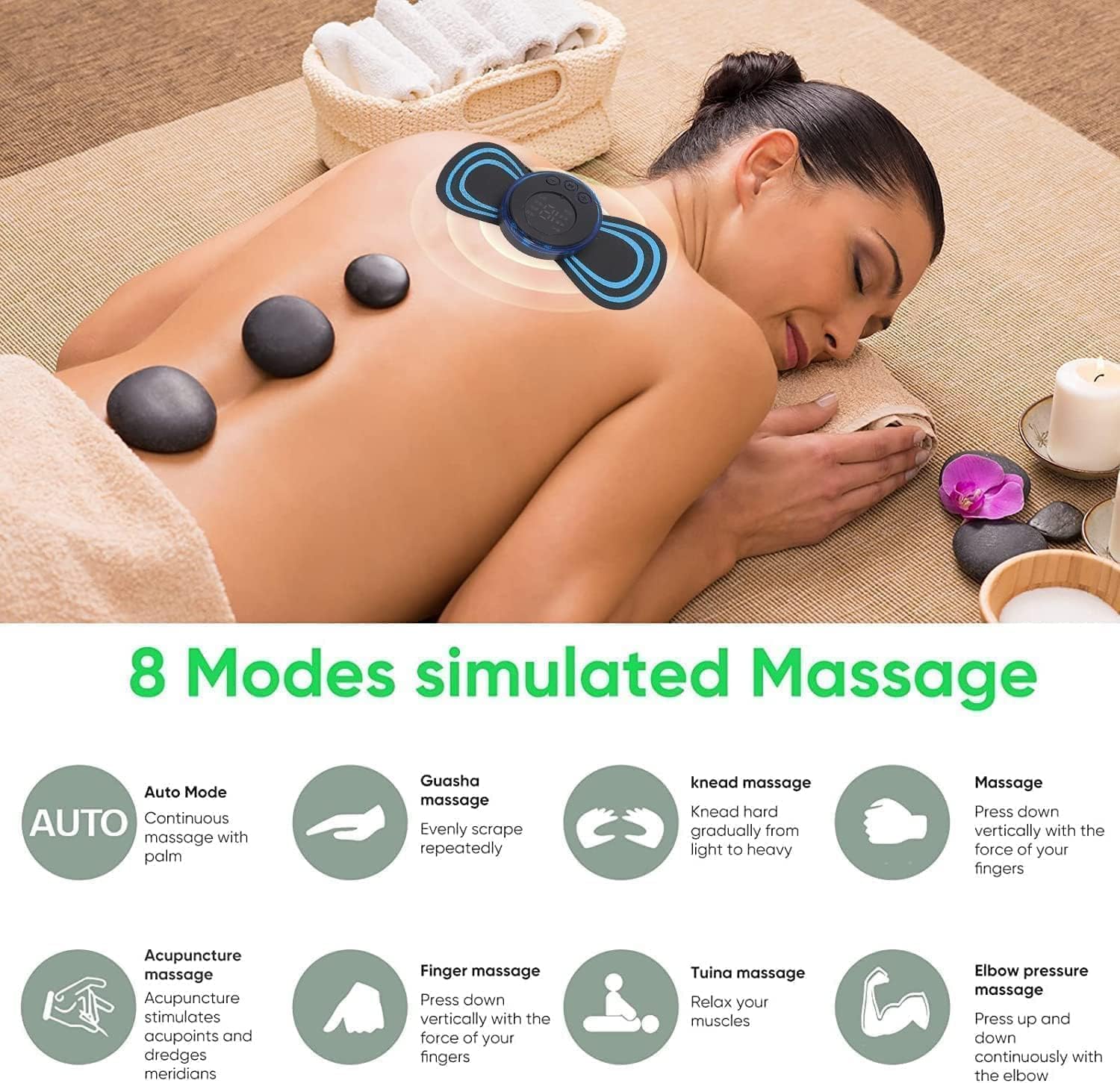 Butterfly Wireless Body Massager for Pain Relief 8 Mode & 19 Strength Levels