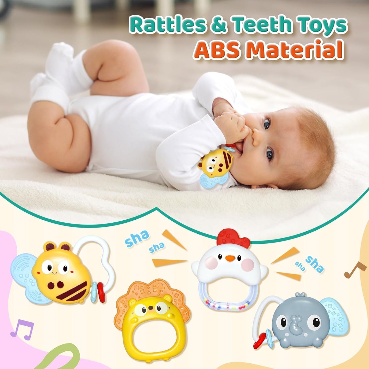 Baby Crib Mobile with Music and Night Lights,Mobile for Crib with Rotation, Remote Control, Projection, Baby Crib Toys for Newborn Infant Boys Girls Toddles (Pink)