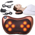 Dual Head Neck & Back Massager – 4 Massage Balls, Heat Function, Car & Home Use, Auto Shut-Off