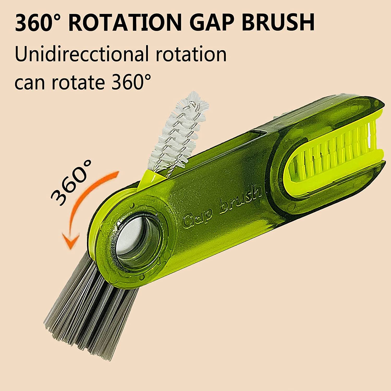 3-in-1 Multifunctional Bottle Cleaning Brush – U-Shaped, Triangular & Stiff Bristle Heads for Tight Spaces