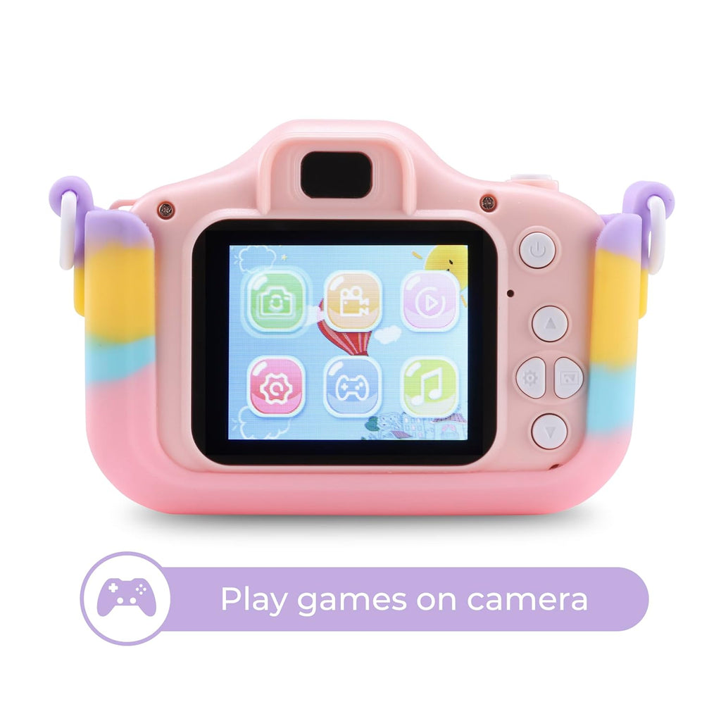 Kids Digital Camera – 12MP Photo, 1080p Video, Games & USB Rechargeable | Shockproof & Child-Friendly Design