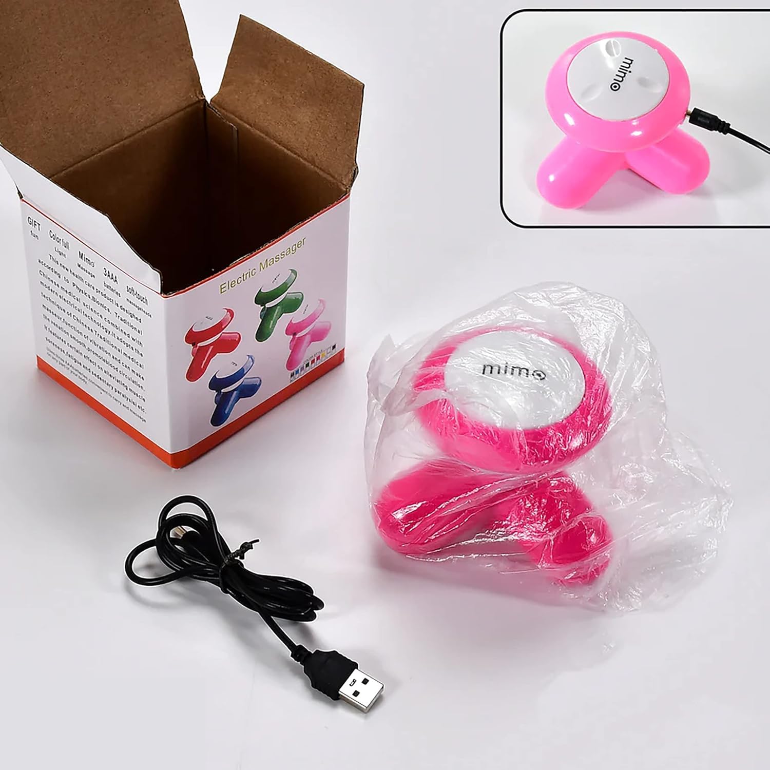 MIMO Mini USB Electric Massager – Compact Handheld Vibration Massager for Stress & Muscle Relief
