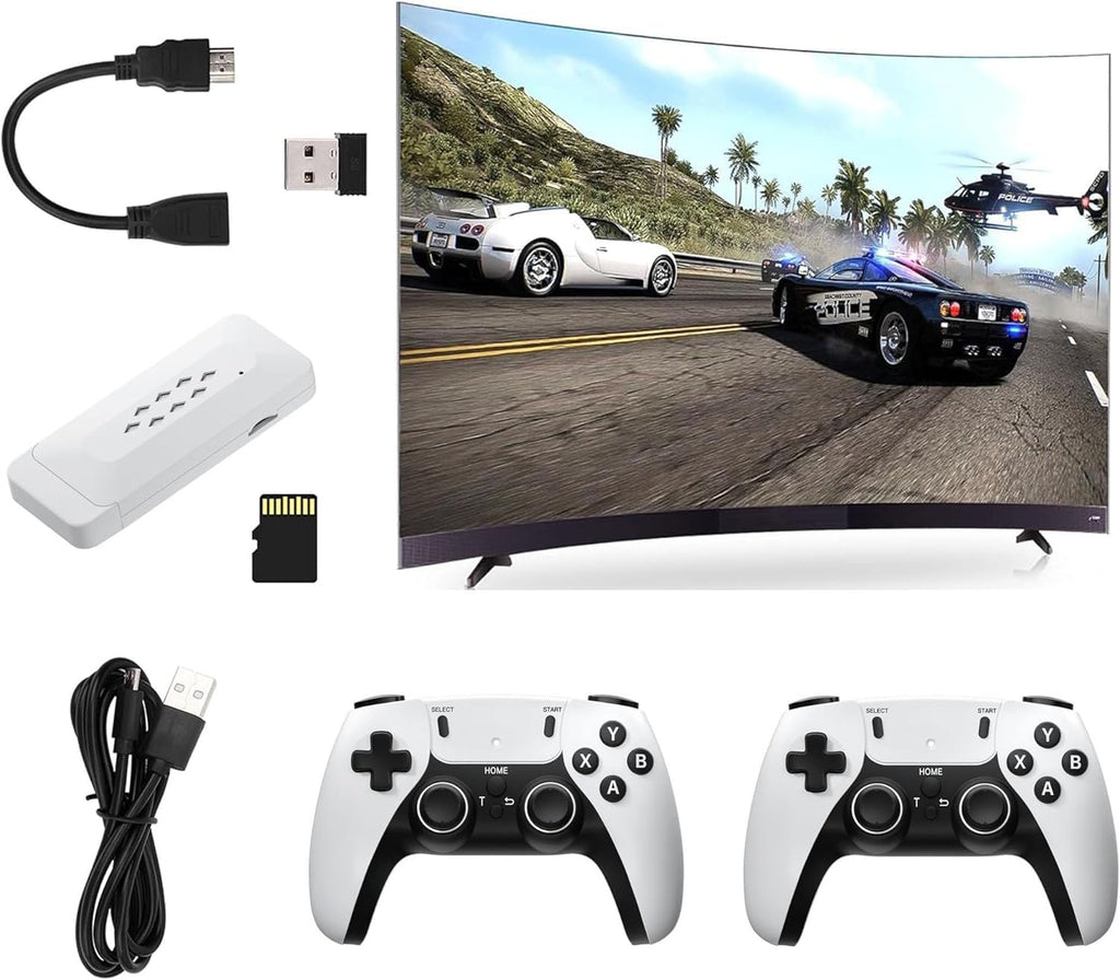 M22 Game Stick with 30,000+ Games & Dual Wireless Controller- Wireless HD, 52 Emulators, 30,000+ Games, 64GB, Classic Edition with Tekken Game