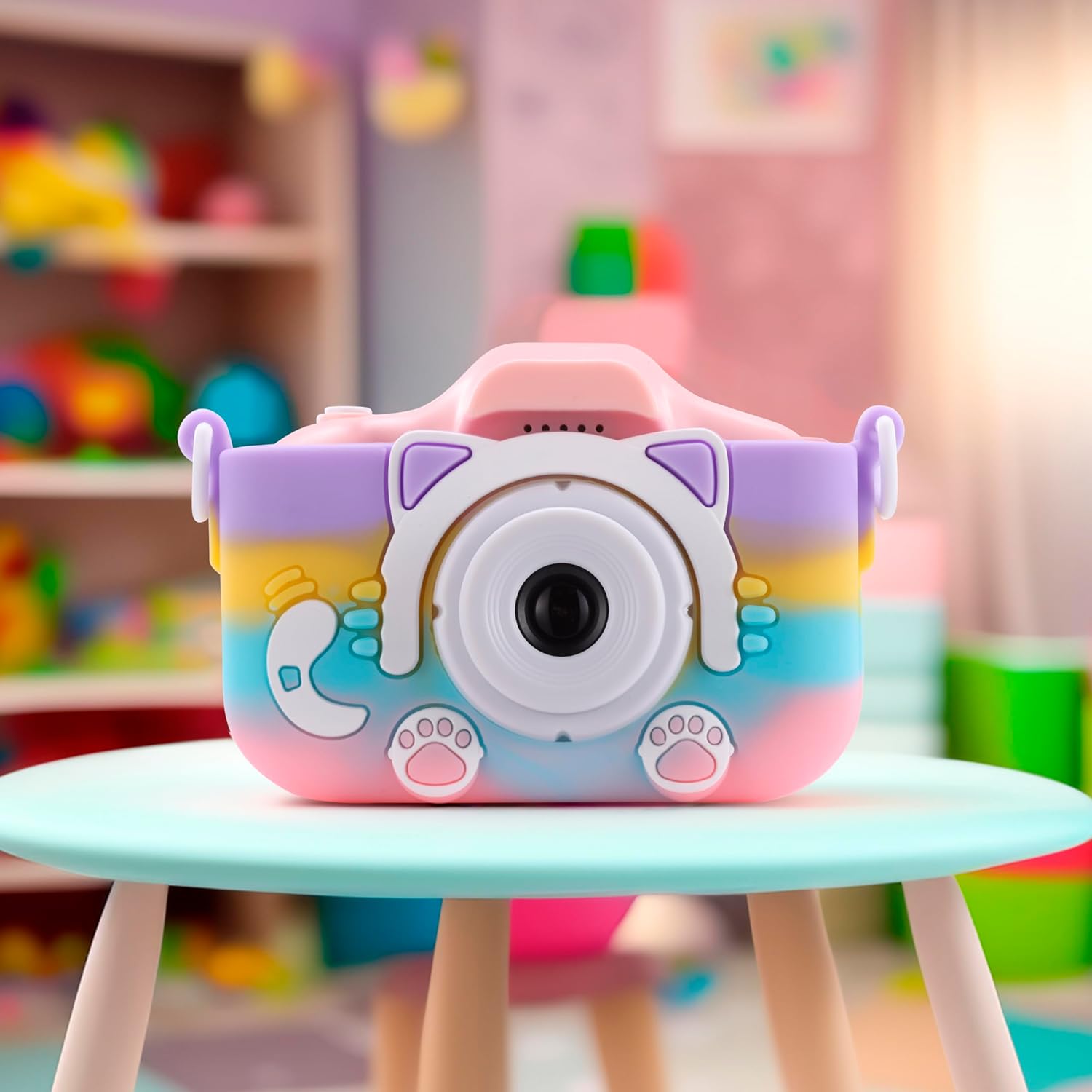 Kids Digital Camera – 12MP Photo, 1080p Video, Games & USB Rechargeable | Shockproof & Child-Friendly Design