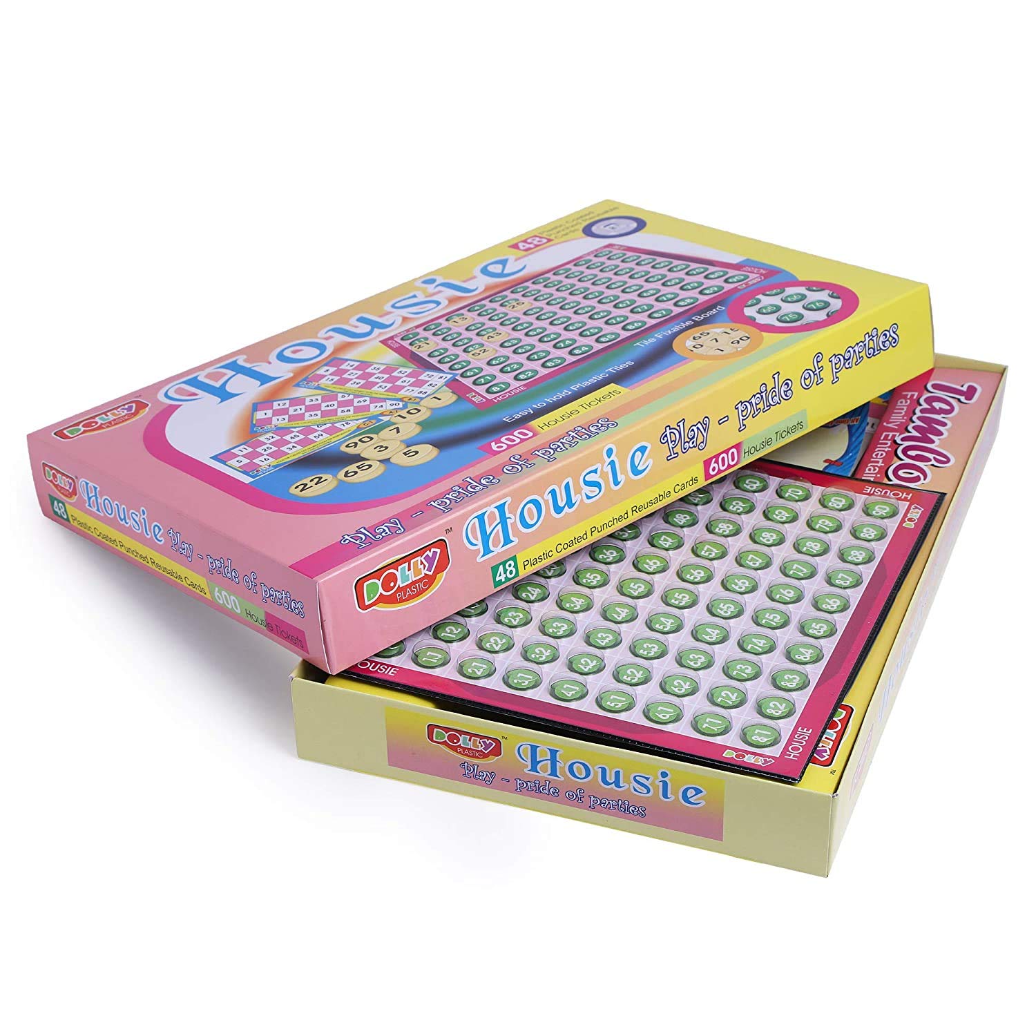 Housie Board Game || 48 Reusable Cards & Tile Fixable Board Game || Ladies Kitty Party & Family Game