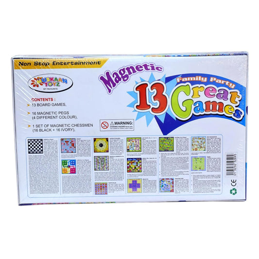 13 Magnetic Educational Board Games for Kids and Family, Great for Family Time