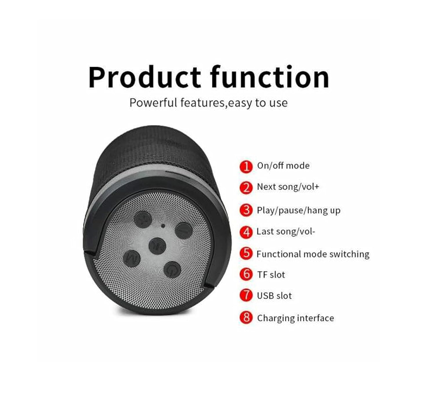 DJ Bass Portable Rechargeable Bluetooth Speaker with Waterproof Flashing LED Light and Wireless/Outdoor/Indoor KT-125 Bluetooth Speaker with Mobile Holder| USB|SD Card Slot & FM Support