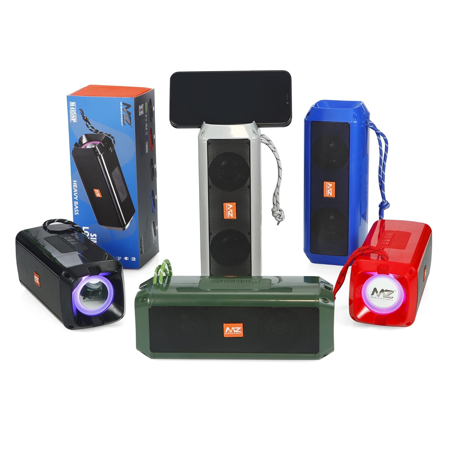 MZ M415SP (Portable Bluetooth Speaker) Dynamic Thunder Sound with High Bass 10 W Bluetooth Speaker (Multicolor, Stereo Channel)