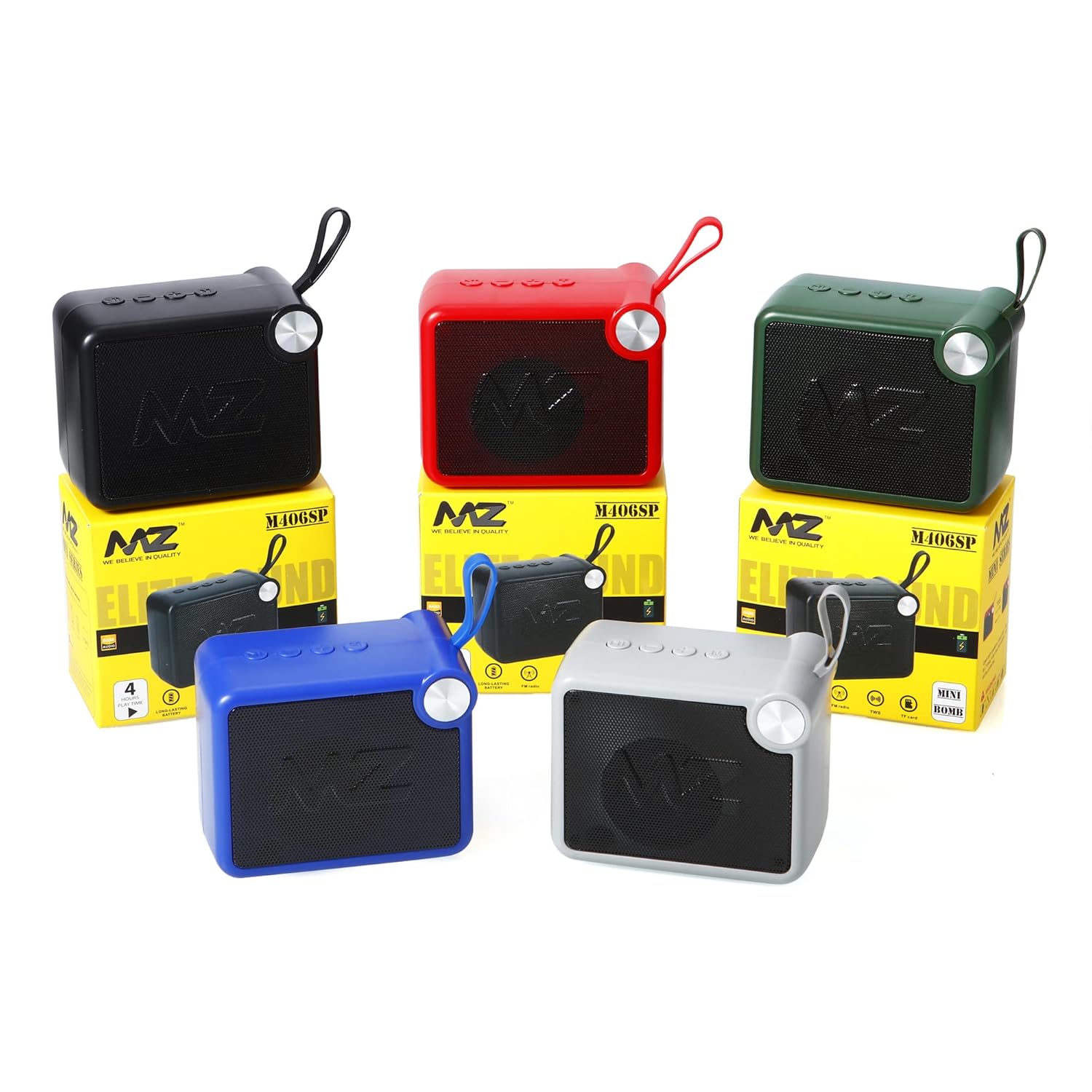 MZ M406SP (Portable Bluetooth Speaker) Dynamic Thunder Sound, 1200mAh Battery 5 W Bluetooth Speaker (Random Color)