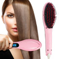 3-in-1 Hair Straightener Brush – Fast Heating, Anti-Scald, LED Display with Adjustable Temperature