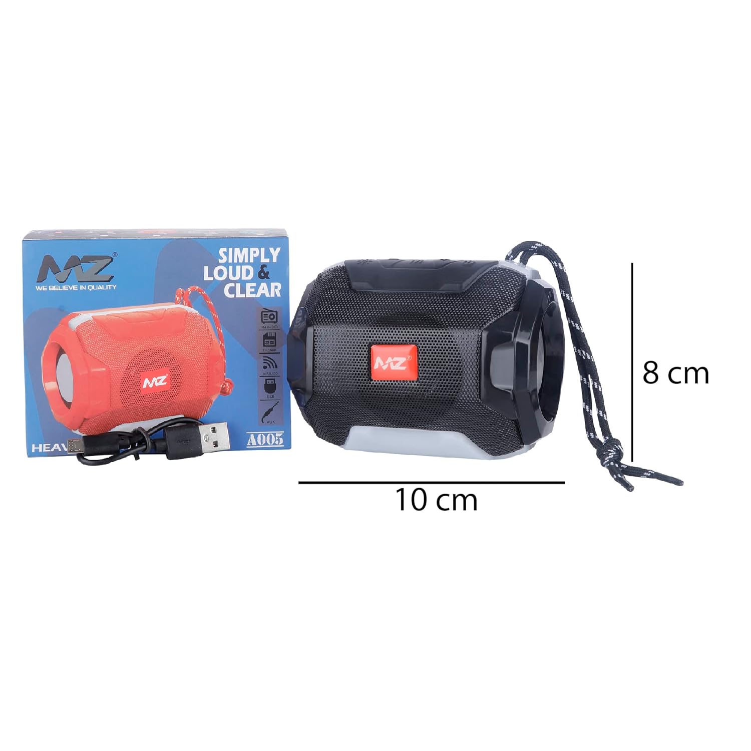 MZ A005 (Portable Bluetooth Speaker) Dynamic Thunder Sound with High Bass 5 W Bluetooth Speaker(Random Color)