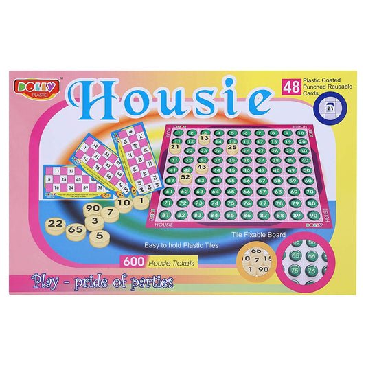 Housie Board Game || 48 Reusable Cards & Tile Fixable Board Game || Ladies Kitty Party & Family Game