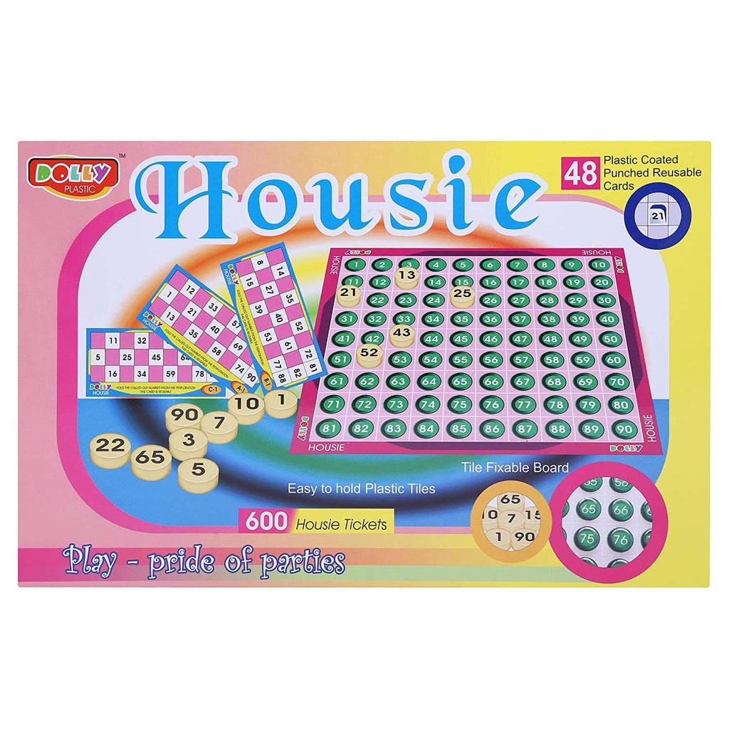 Housie Board Game || 48 Reusable Cards & Tile Fixable Board Game || Ladies Kitty Party & Family Game