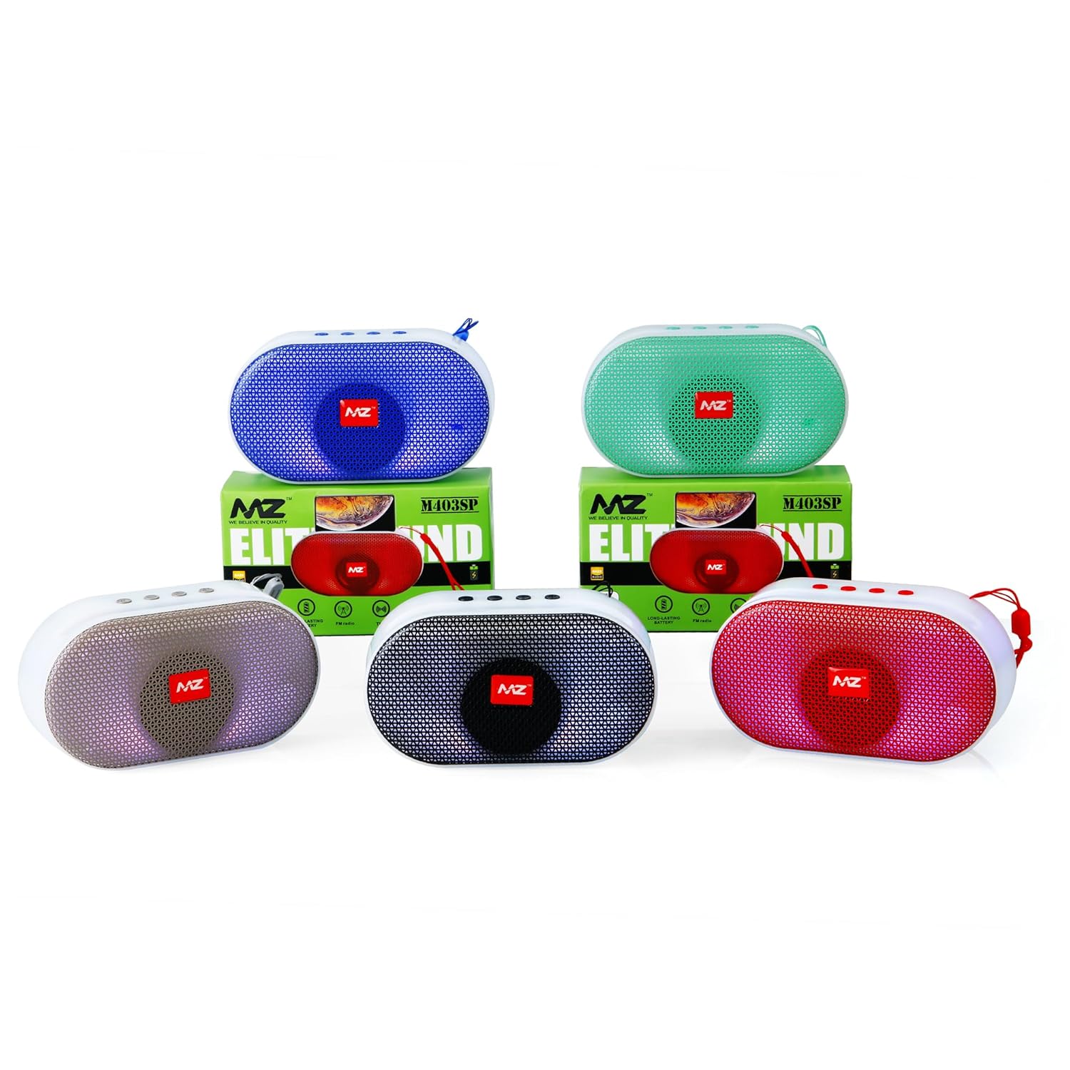 MZ M403SP (Portable Bluetooth Speaker) Dynamic Thunder Sound with High Bass 5 W Bluetooth Speaker (Multicolor, Stereo Channel)