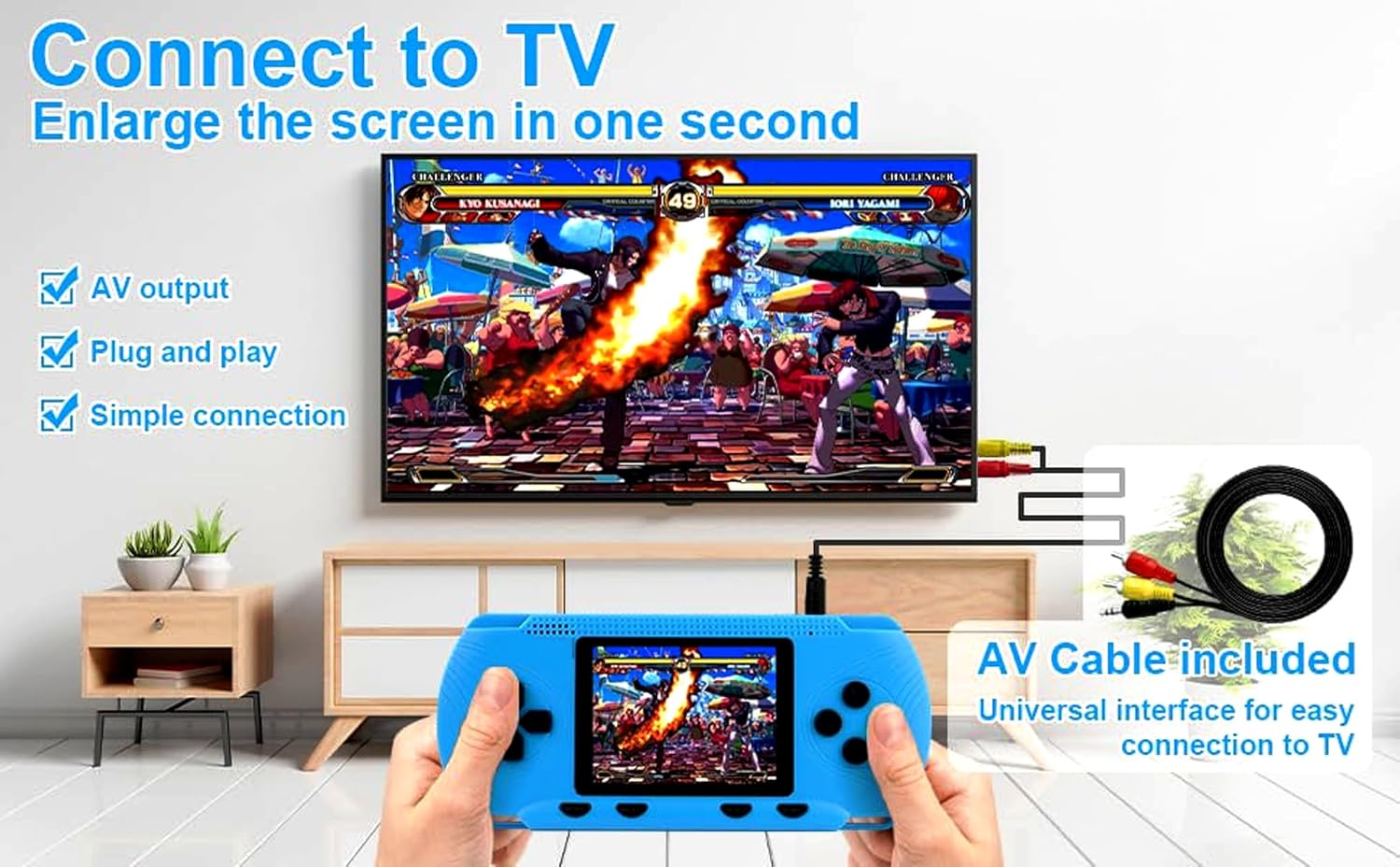 Video Game for Kids Handheld PVP Game Station Light 3000 Best Gaming Console Video Games for Boys (Assorted Color)
