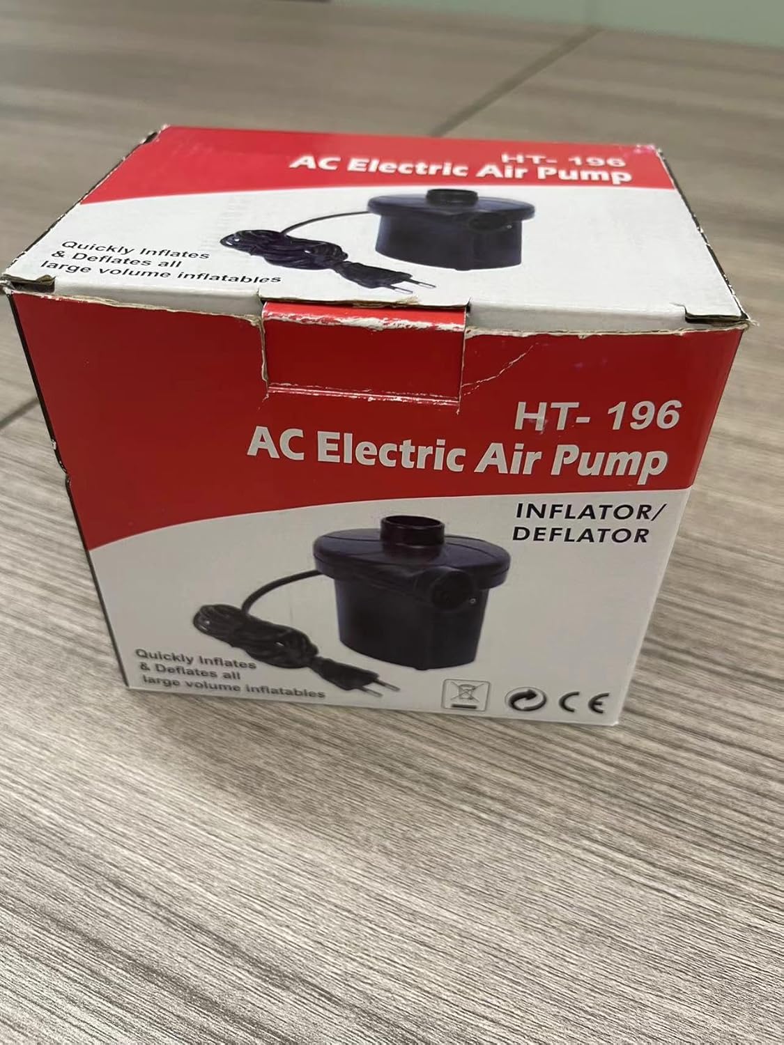 Portable Electric Air Pump 130W with 3 Nozzles | Quick-Fill Inflator/Deflator for Air Beds, Sofas, Rafts & Pool Floats | 220V AC
