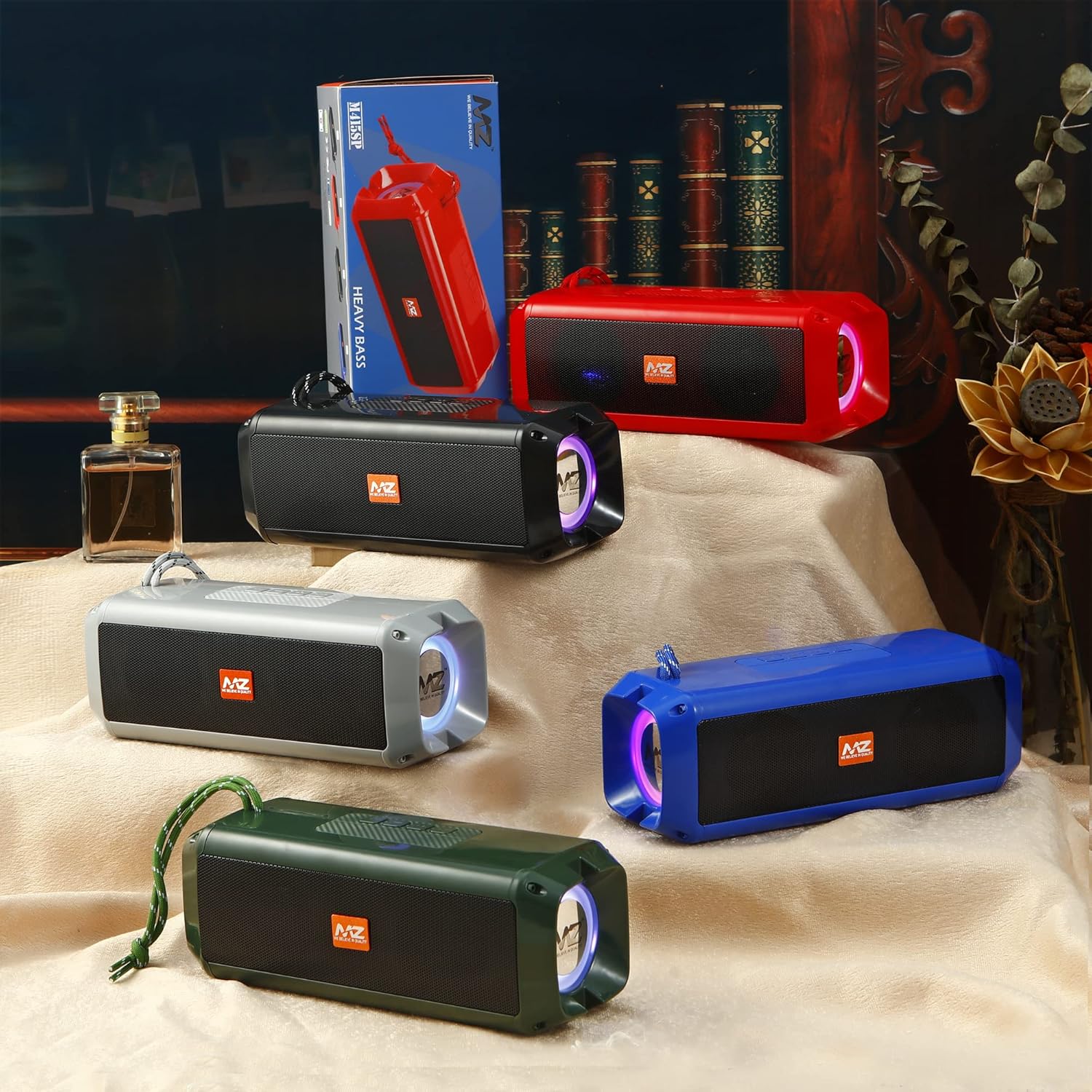 MZ M415SP (Portable Bluetooth Speaker) Dynamic Thunder Sound with High Bass 10 W Bluetooth Speaker (Multicolor, Stereo Channel)