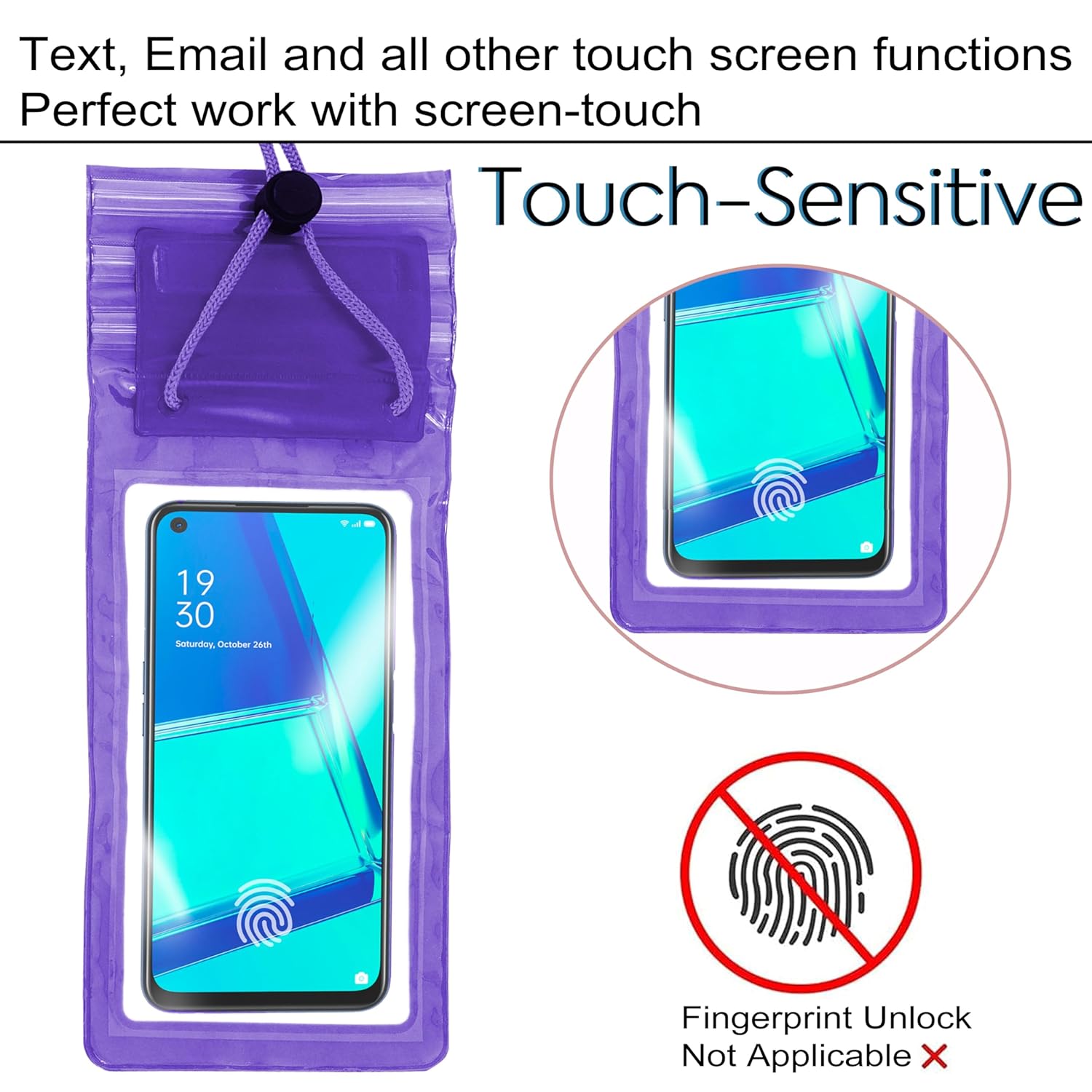 Waterproof Mobile Pouch – Universal Size, Silicone Material, Dust & Dirt Resistant for Outdoor Protection