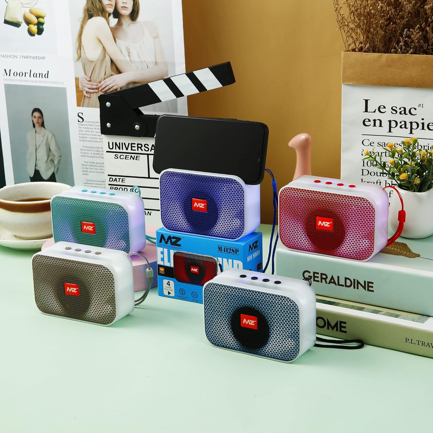 MZ M412SP (Portable Bluetooth Speaker) Dynamic Thunder Sound with High Bass 5 W Bluetooth Speaker 1200mAh Battery (Random Color)