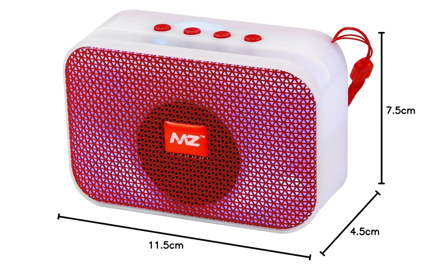 MZ M412SP (Portable Bluetooth Speaker) Dynamic Thunder Sound with High Bass 5 W Bluetooth Speaker 1200mAh Battery (Random Color)