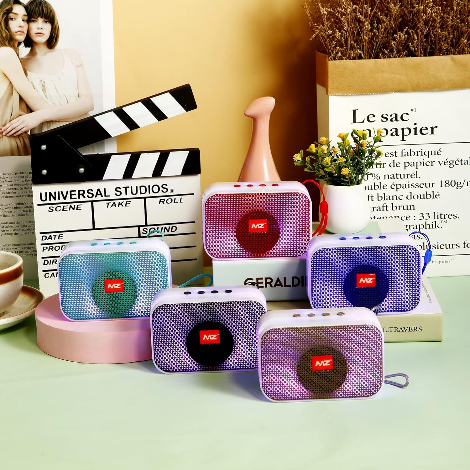 MZ M412SP (Portable Bluetooth Speaker) Dynamic Thunder Sound with High Bass 5 W Bluetooth Speaker 1200mAh Battery (Random Color)