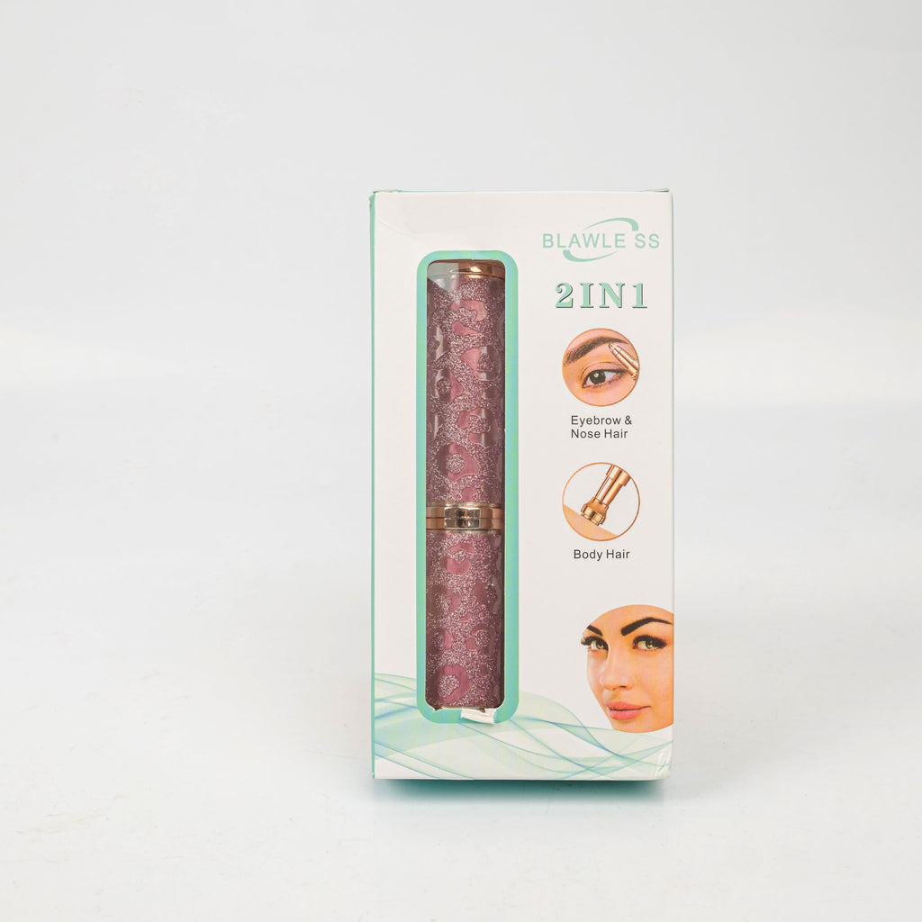 2-in-1 Rechargeable Eyebrow & Facial Hair Remover – Flawless Trimmer for Women | Upper Lip, Nose & Body Precision Tool