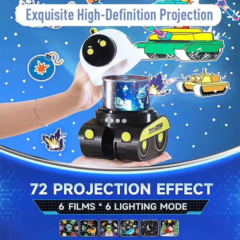 LED Galaxy Robot Starry Sky Projector Night Light with Bluetooth Music – Ideal for Kids’ Bedrooms & Parties