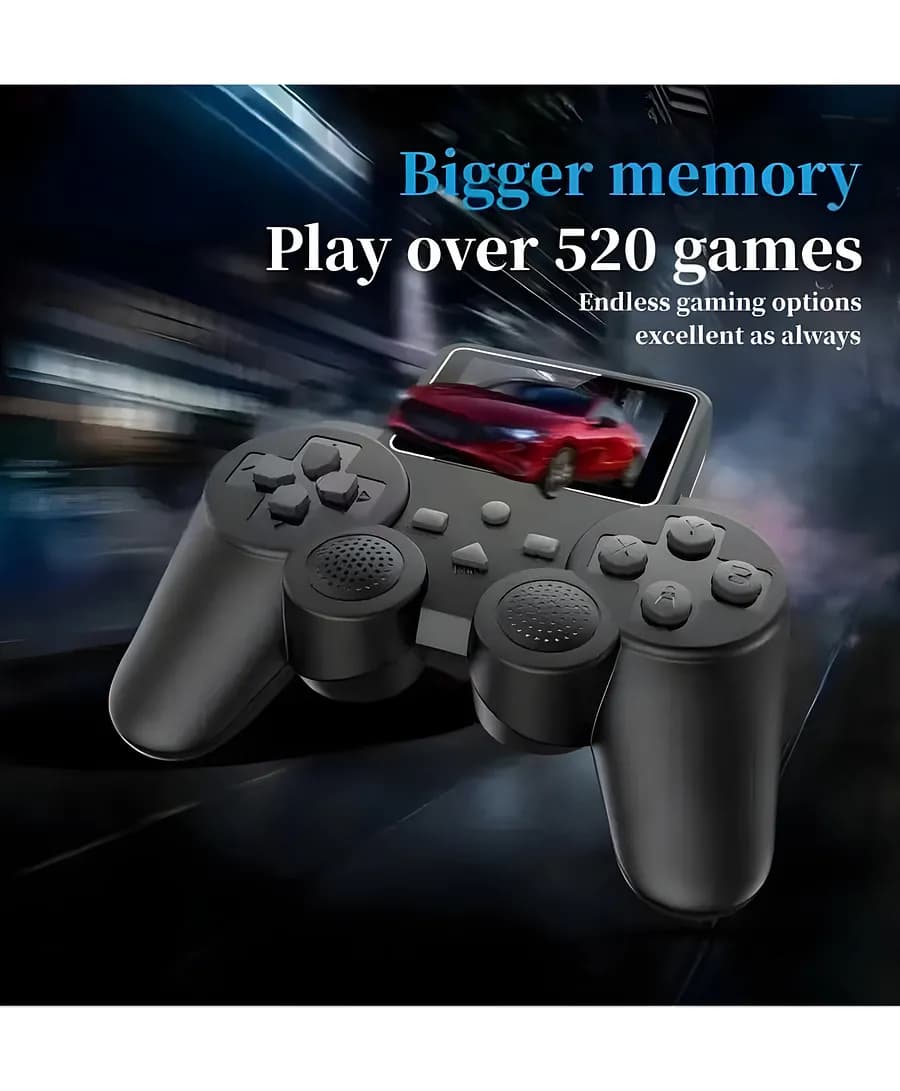 S10-Handheld Game Console, Classic Retro Video Gaming Player Colorful LCD Screen USB Rechargeable Portable Game Console with 520 in 1 Classic Old Games Best Toy Gift for Kids