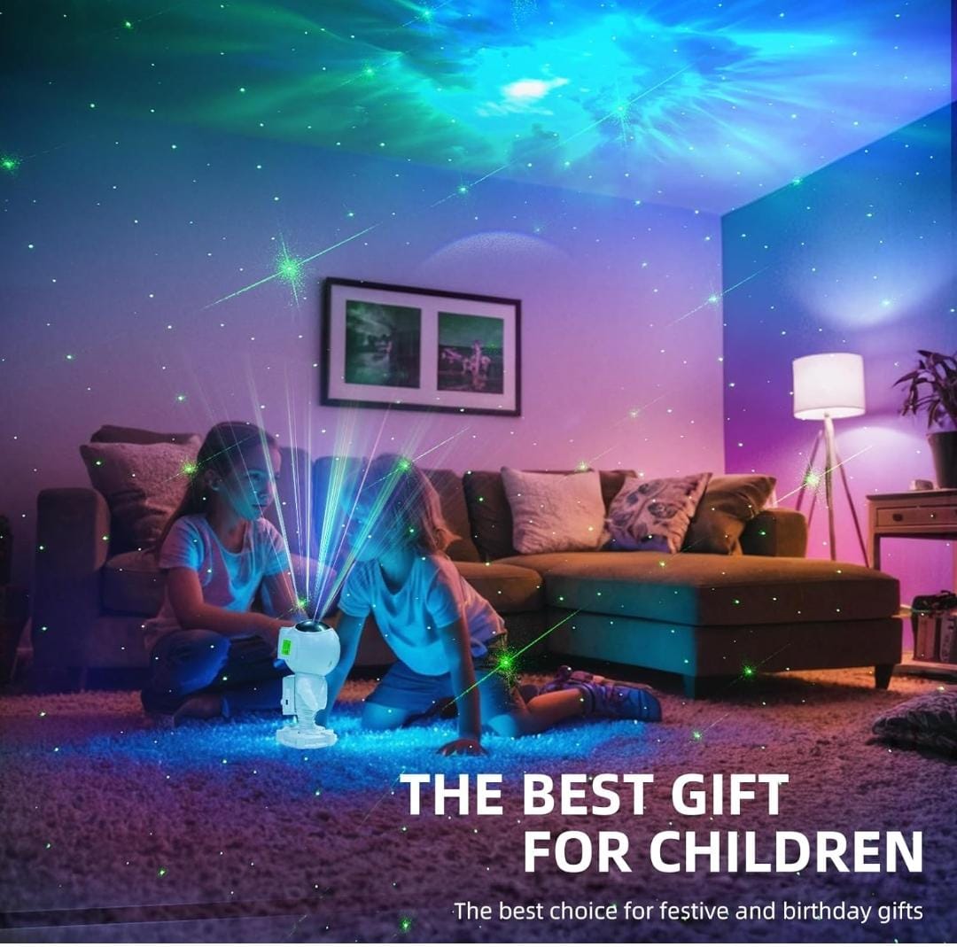 Galaxy Star Projector with Bluetooth Speaker – 9 Nebula Effects, 8 Natural Sounds, 360° Rotation, Remote & Timer – Perfect Multicolor Night Light for Kids & Adults Bedroom Decor