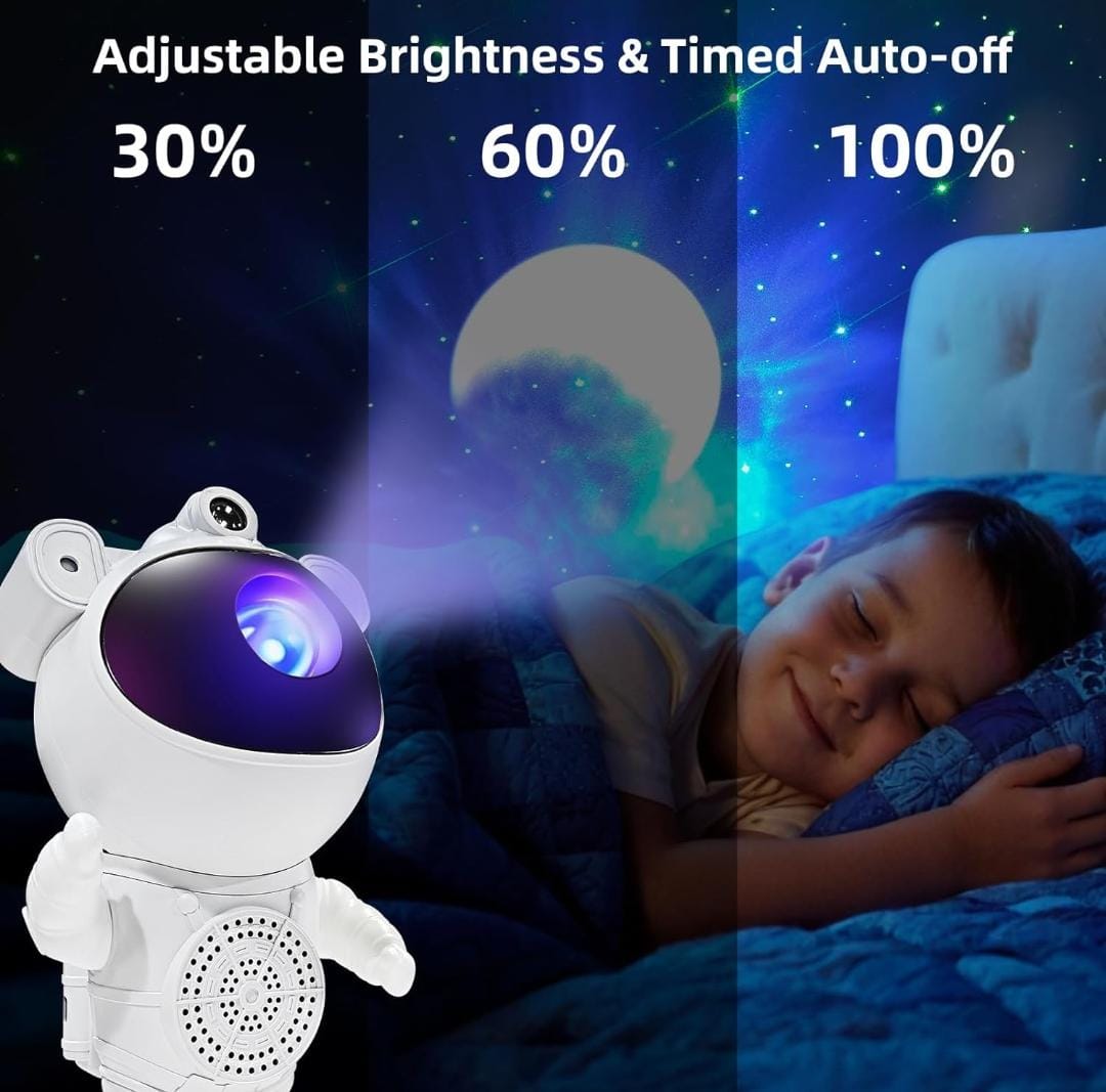 Galaxy Star Projector with Bluetooth Speaker – 9 Nebula Effects, 8 Natural Sounds, 360° Rotation, Remote & Timer – Perfect Multicolor Night Light for Kids & Adults Bedroom Decor