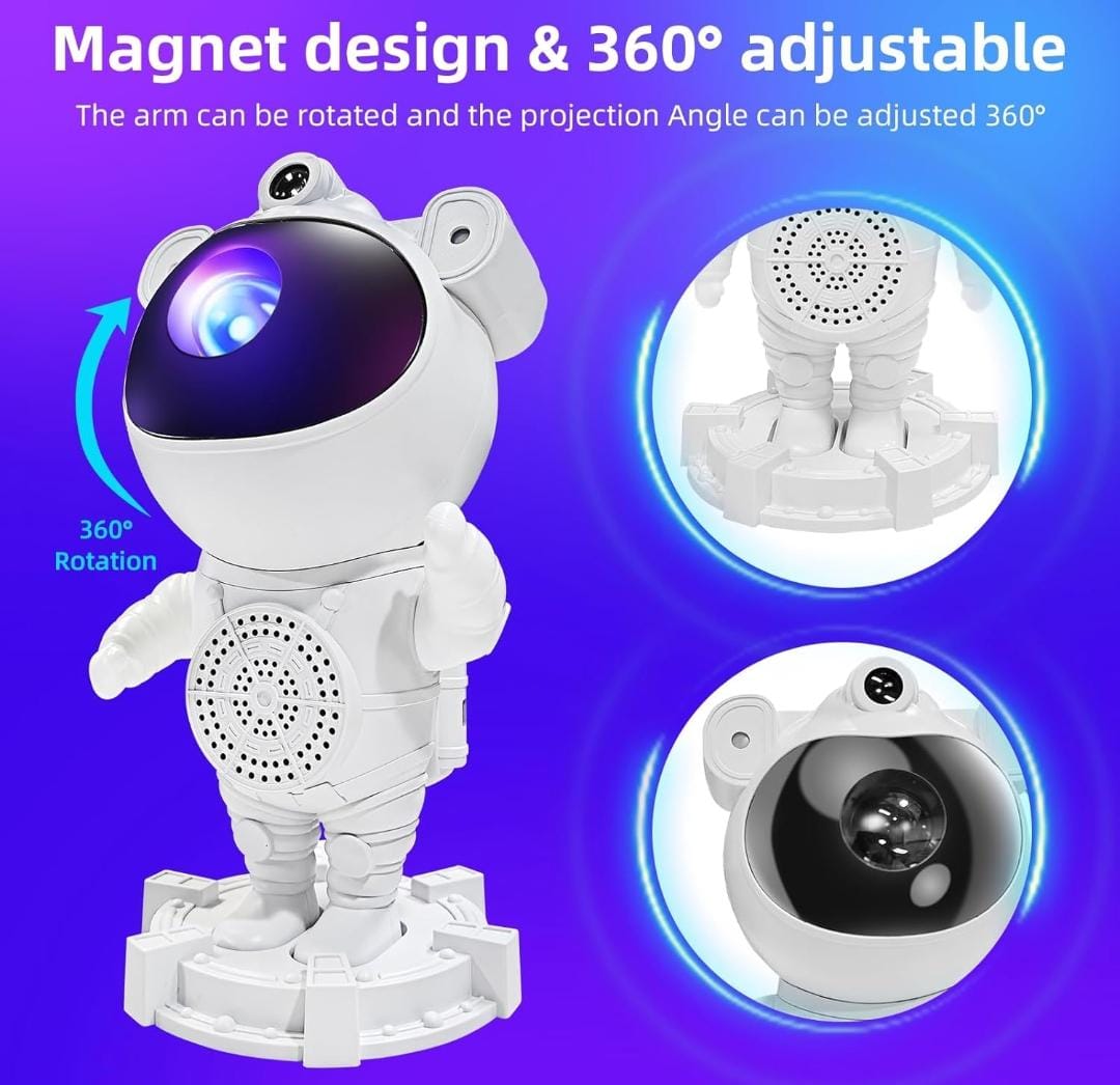 Galaxy Star Projector with Bluetooth Speaker – 9 Nebula Effects, 8 Natural Sounds, 360° Rotation, Remote & Timer – Perfect Multicolor Night Light for Kids & Adults Bedroom Decor