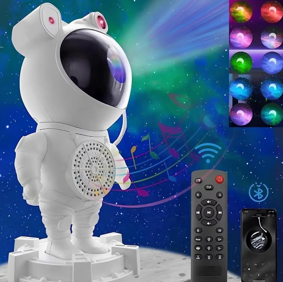 Galaxy Star Projector with Bluetooth Speaker – 9 Nebula Effects, 8 Natural Sounds, 360° Rotation, Remote & Timer – Perfect Multicolor Night Light for Kids & Adults Bedroom Decor