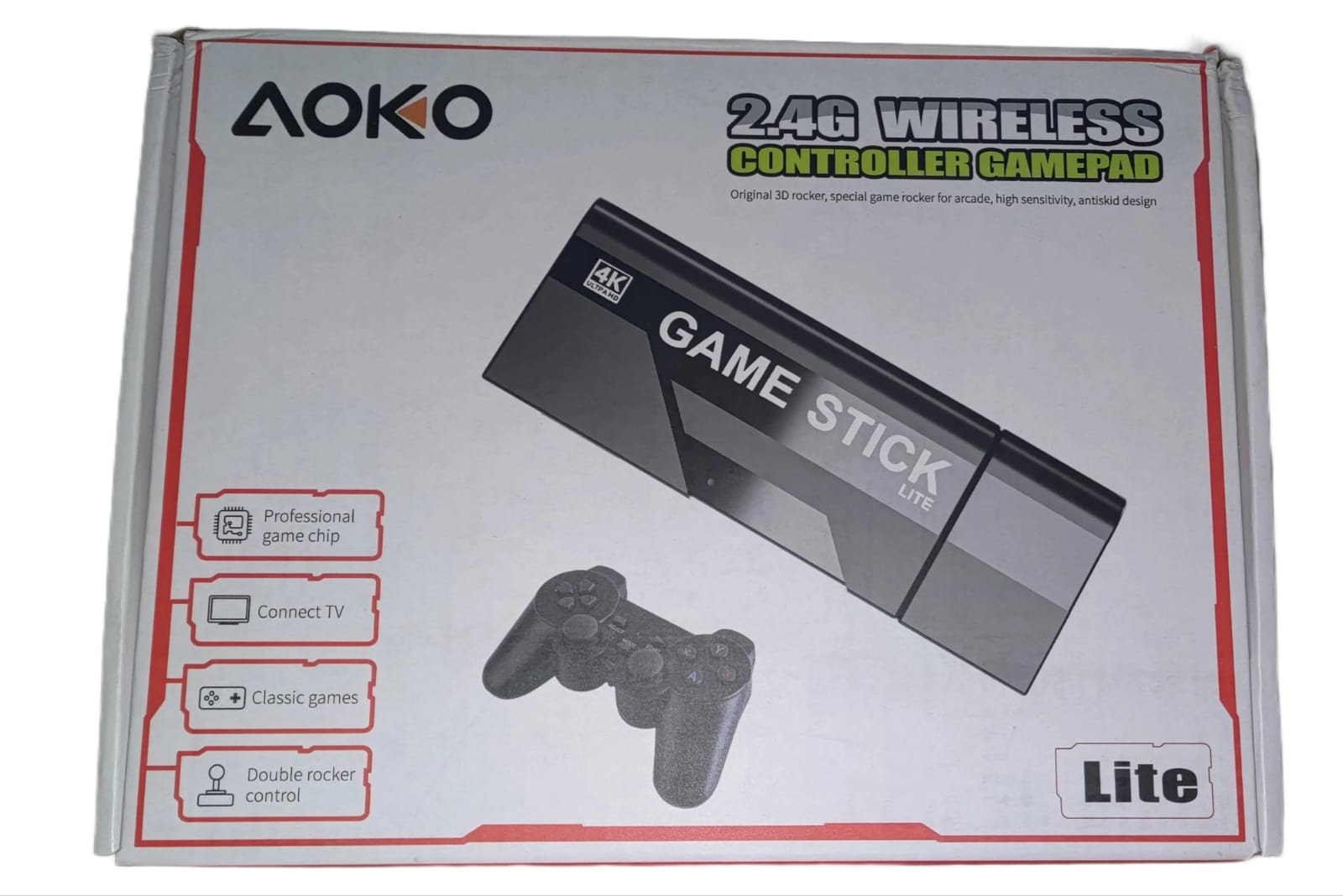 AOKO 2.4G WIRELESS CONTROLLER GAMEPAD With 21000+ Games 2 Wireless Controller 2.4g Plug & Play