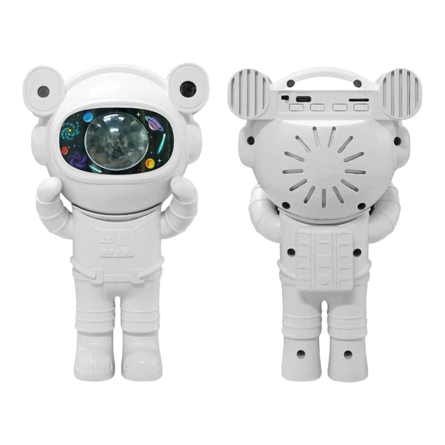 Astronaut Speaker Galaxy Projector Lamp with Inbuilt Bluetooth Speaker Robot Star Sky Space Night Light with Remote 360 Adjustable for Home, Gifts, Baby, Gaming Room and Dance Party