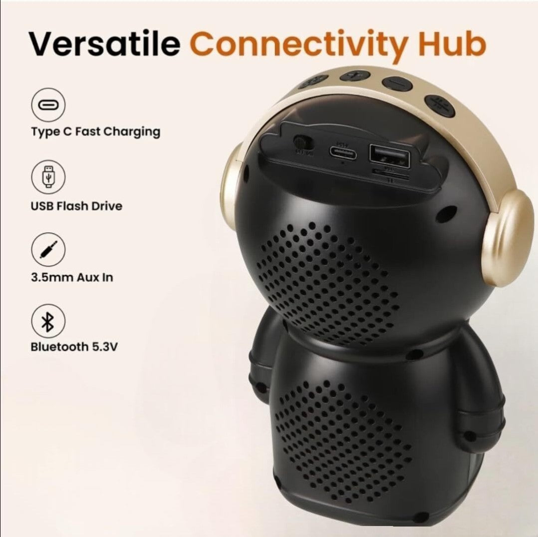 Mini Astronaut Bluetooth Speaker with RGB Lights