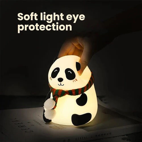 Panda Night Lamp Silicone material with 7 Colour Changing Light For Kids Bedroom, Usb Rechargeable, Birthday Gift For Girls And Boys
