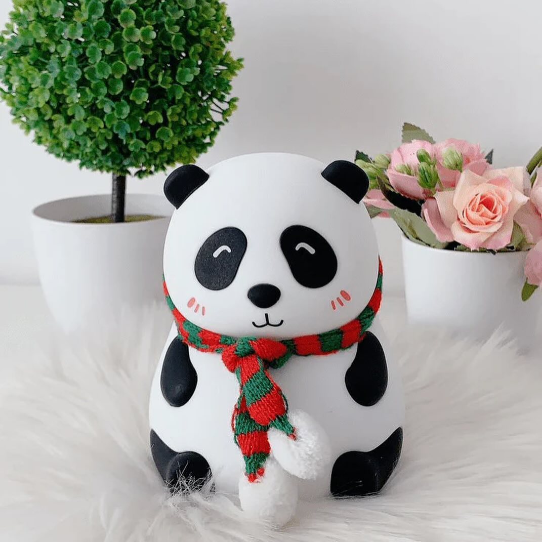 Panda Night Lamp Silicone material with 7 Colour Changing Light For Kids Bedroom, Usb Rechargeable, Birthday Gift For Girls And Boys