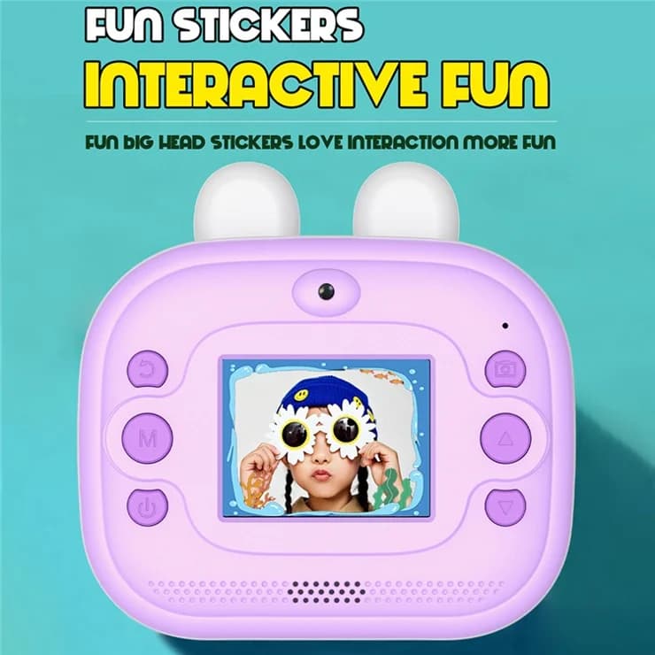 Kids Instant Camera with Thermal Printing – HD Photo & Video, 2.0” Display & USB Rechargeable
