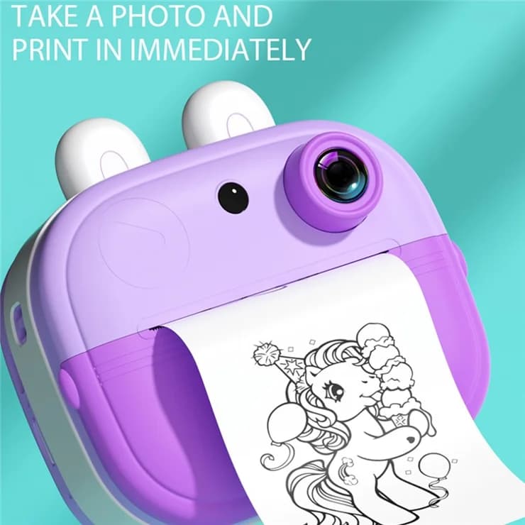 Kids Instant Camera with Thermal Printing – HD Photo & Video, 2.0” Display & USB Rechargeable