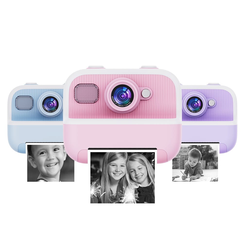 Kids Instant Print Camera – Dual Lens, 1080P Video, Thermal Printing & Fun Filters | Includes Paper Rolls, Pens & Rechargeable Battery