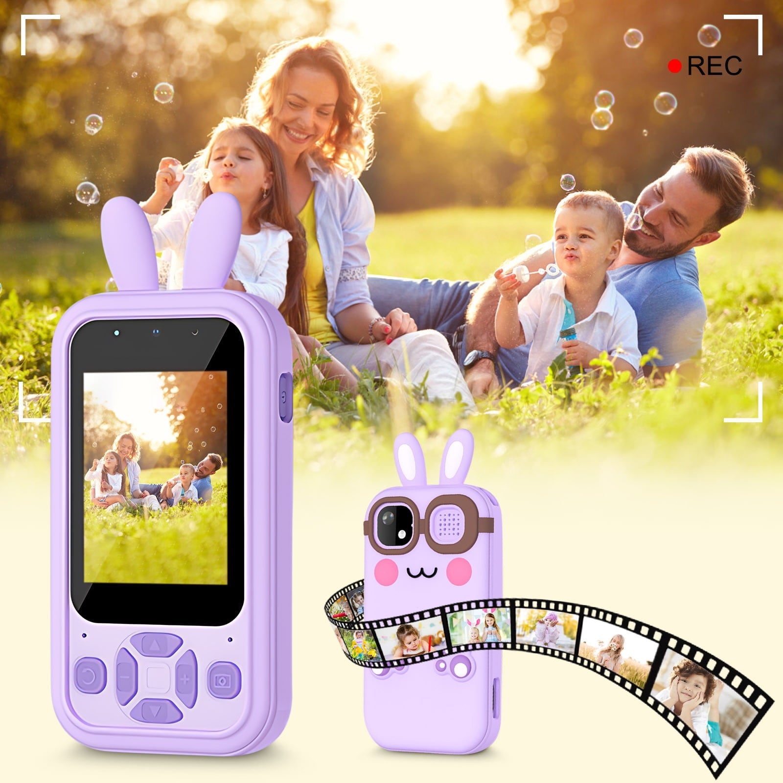 2-in-1 Kids Toy Smartphone & Camera – HD Photography, Learning Games & Music | Educational & Rechargeable Gift for Kids