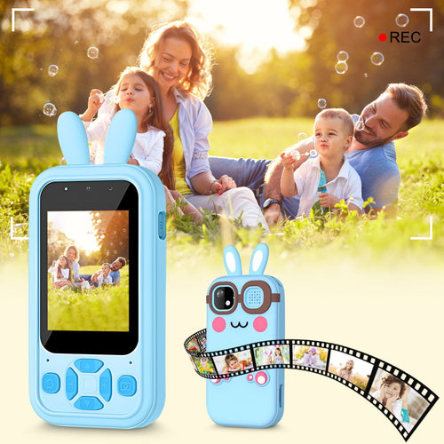 2-in-1 Kids Toy Smartphone & Camera – HD Photography, Learning Games & Music | Educational & Rechargeable Gift for Kids