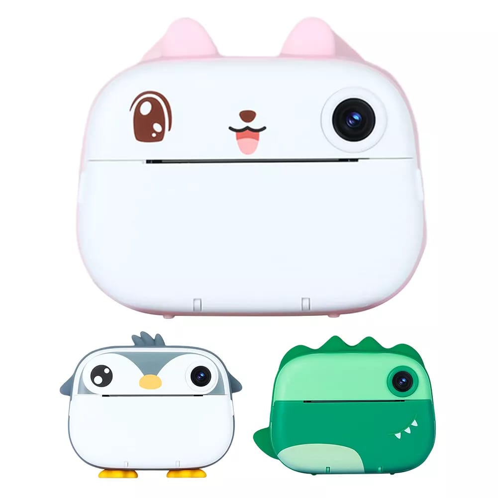 Kids Instant Print Camera – Dual HD Lens, 2.4” Display, Filters & Frames, Thermal Printing & Rechargeable Battery
