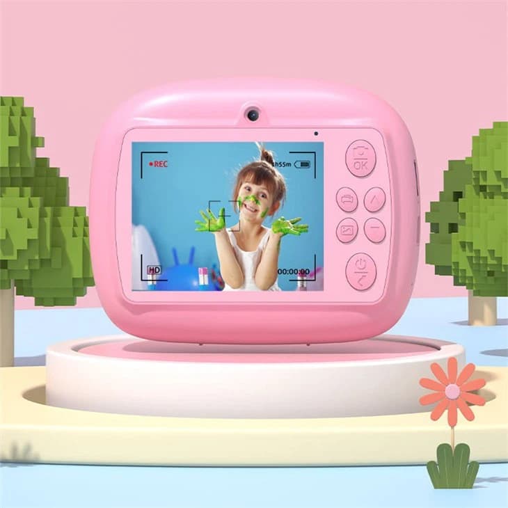 Dual Camera Kids Instant Print Camera – 1080P HD Video, Zero-Ink Printing, 2.4” IPS Screen & 32GB Card Included